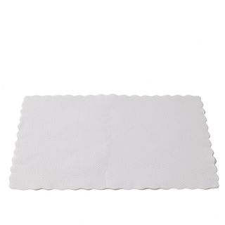 Tray Mat Large 505x350mm Plain White 1000/ctn