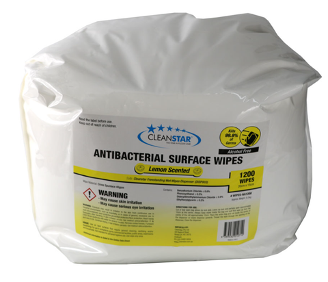 Antibacterial Wipes Lemon Sceneted 2x1200sheets/roll