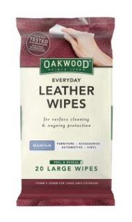 Oakwood Everyday Leather Wipes 20/pkt once sold out NLA