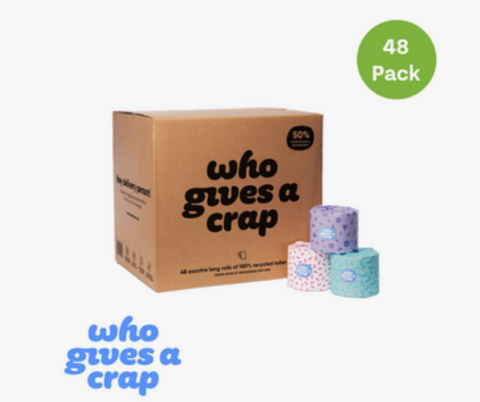Who Gives A Crap Classic TP 100% Recycled Toilet Roll 3 ply 48/ctn