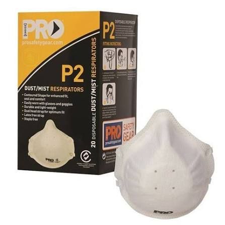 P2 Dust/Mist Respirator 20/pkt