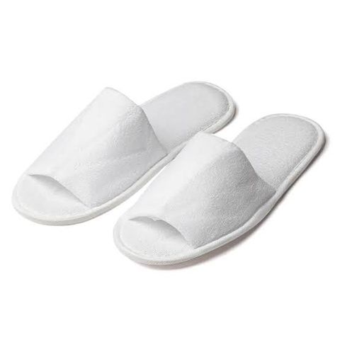 Slippers in Terry Cotton Towelling, Slimline, Open-toe 100/ctn