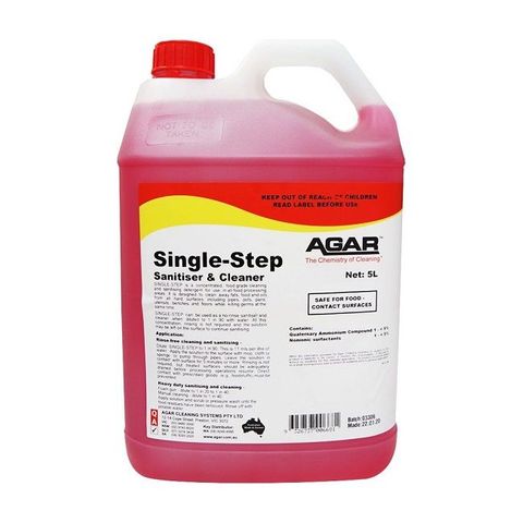 Single-Step Sanitiser & Cleaner, 5L/EA