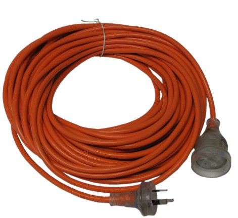 EXTENSION LEAD 20 Metre 10AMP Orange with illuminated socket