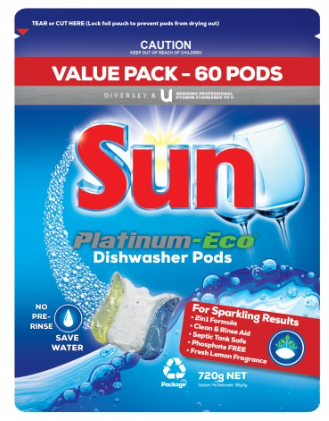 SUN PLATINUM-ECO DISHWASHER 60 PODS