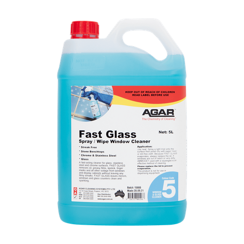 Fast Glass Spray & Wipe Window Cleaner 5lt