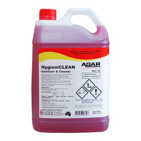 Hygieniclean Food Grade Cleaner Sanitiser 5lt