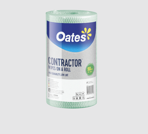 OATES Contractor Wiping Cloth30cmx45m Roll Green