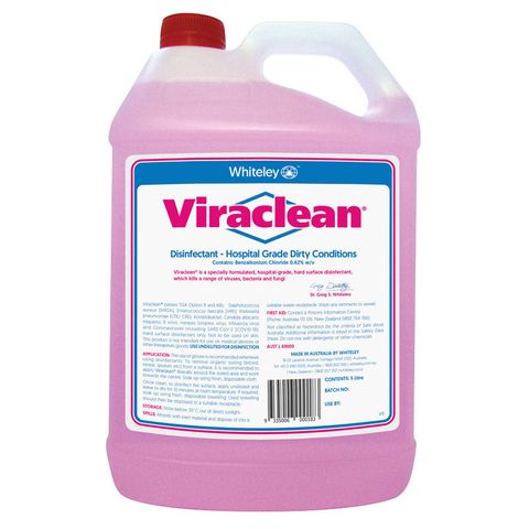 Whiteley VIRACLEAN-Hospital Grade Disinfectant 5L