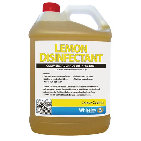 Whiteley LEMON DISINFECTANT-Commercial Grade Disinfectant 5L