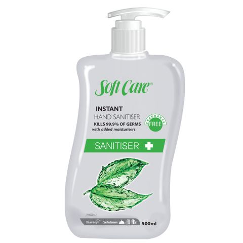 Diversey SOFT CARE INSTANT HAND SANITISER FRAGRANCE FREE 500ml X12
