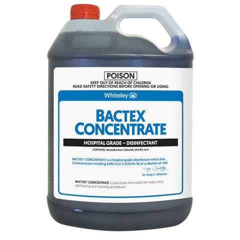 Whiteley BACTEX CONC-Quaternary Hospital Grade Disinfectant 5L