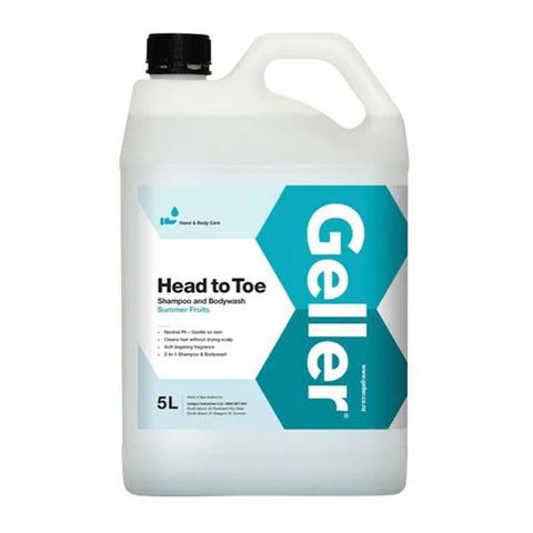Geller Head-to-Toe Shampoo & Body Wash Coconut 5 Ltr