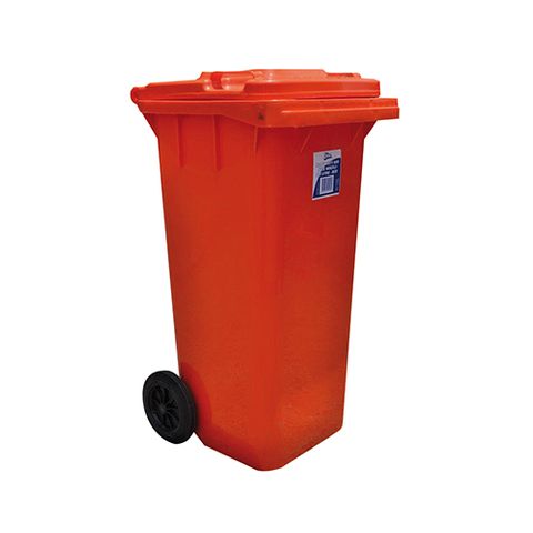 Edco Heavy Duty Bin With Wheels 120L - Red
