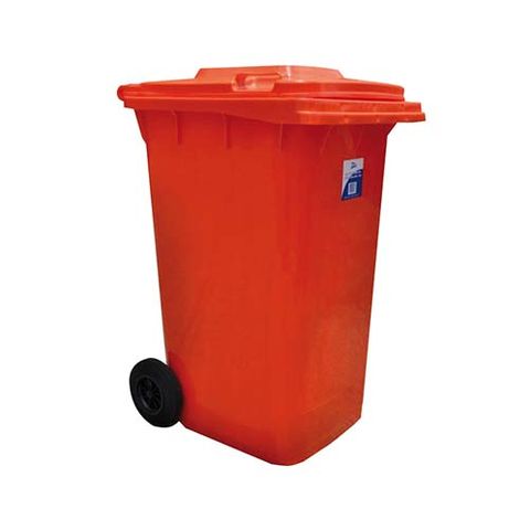 Edco Heavy Duty Bin With Wheels 240L - Red