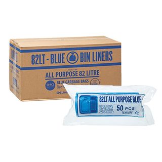 Austar Packaging 82L Blue All Purpose Bin Liner Star Seal Roll 950x810mm x500