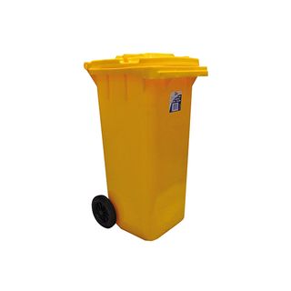 Edco Heavy Duty Bin With Wheels 120L - Yellow