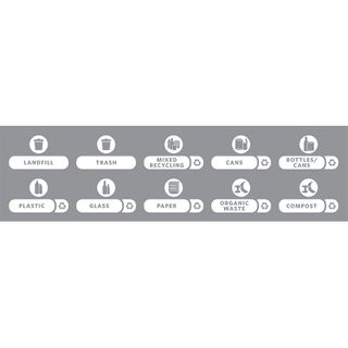 Rubbermaid Recycling Label Kit Version C