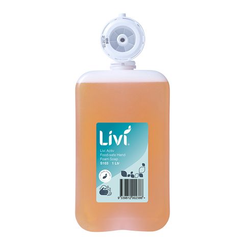 Livi Activ Food-Safe Hand Foam Soap 1L 6Ctn