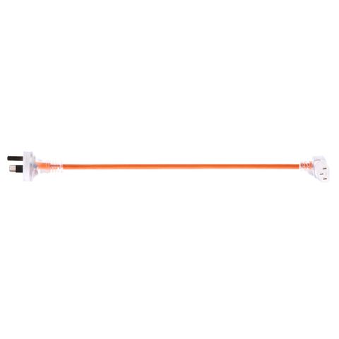 Pacvac Short Lead - IEC C13 Vertical Right Angle - 420mm - 3C - Plug Type I