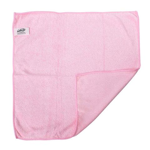 Sabco Professional Millentex Microfibre Cloths - Pink - 40cm x 40cm - 6pk