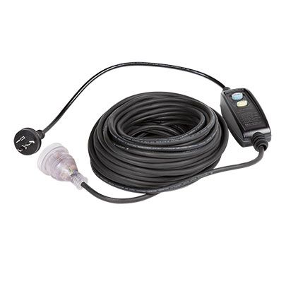 Pacvac Extension Lead - Rubber - 20m - 3C - Plug Type I RCD