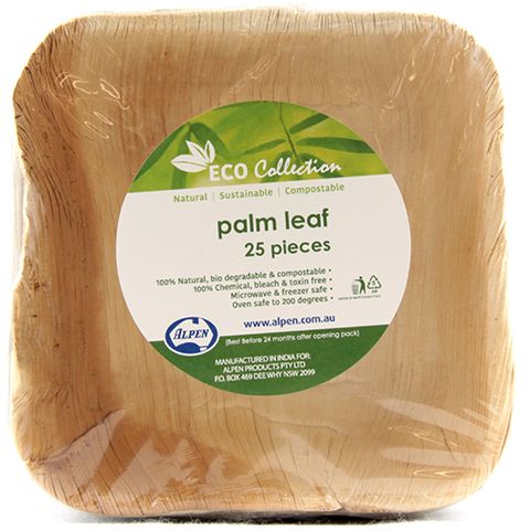 Alpen Palmleaf Square Bowl 5" 25PK x100