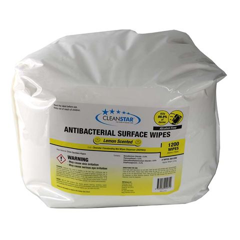 Cleanstar Wipes-1200ROLL -2pk Stand No Alc