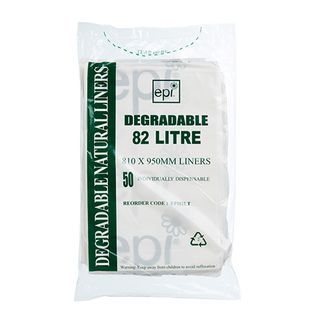 Austar Packaging 82L Clear EPI Degradable Bin Liner 950x810mm x250