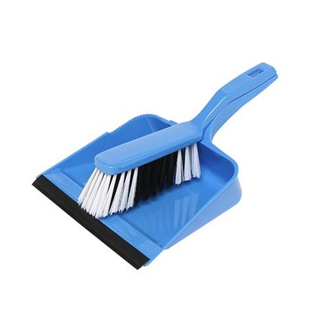 Edco Dust Pan & Brush Set - Blue