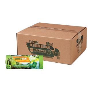 Austar Packaging Envirostar 30L Green Compostable Bin Liner 18um 570 x 510mm x750