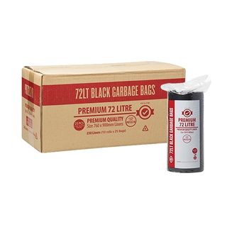 Austar Packaging 72L Black Premium Bin Liner Star Seal Roll 900x760mm x250