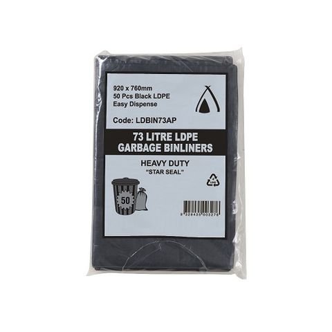 Huhtamaki Tp 73 Ltr AP Black B/Liner 920X760mm X250