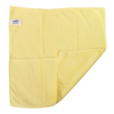 Sabco Professional Millentex Microfibre Cloths - Yellow - 40cm x 40cm - 6pk