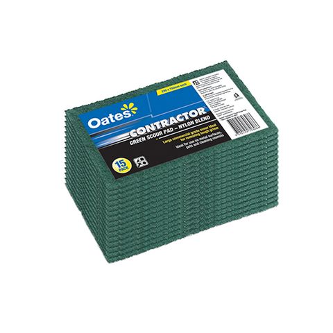 165849 Oates SC-103V Green Scour Pad 15Pk 165849