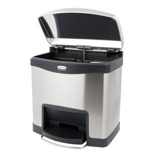 Rubbermaid Slim Jim 15L/4G Fs Metal Step On Black