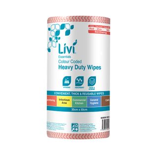 Livi Essentials Commercial Wipes (Red)