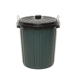 Edco Plastic Garbage Bin With Lid 73L Green