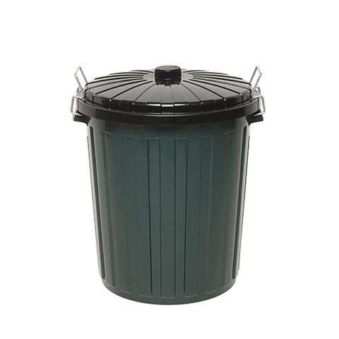 Edco Plastic Garbage Bin With Lid 73L Green