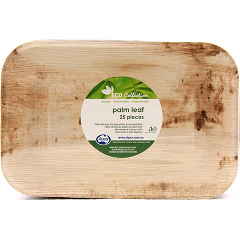 Alpen Palmleaf Rec Plat 9X6.5" 25PK x100