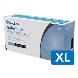 SafeTouch Advanced Guard Heavy Duty Black Nitrile Powder Free Examination Glove X-L x100