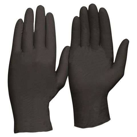 Prochoice Disposable Black Nitrile Powder Free Gloves L x100