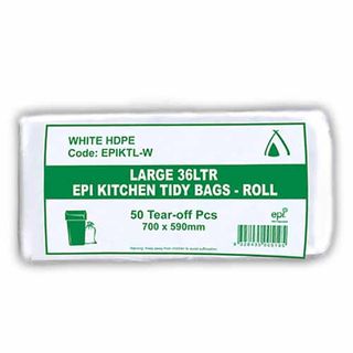 Huhtamaki Tp Large 36 Ltr Epi White Bin Liner Roll X1000