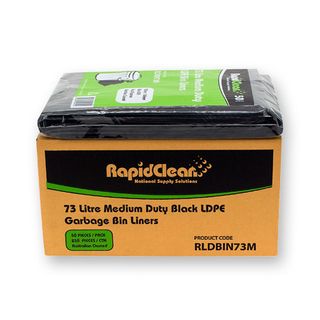 RapidClean 73 Ltr M/Duty Ld Blk B/Liner X250