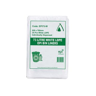 Huhtamaki Tp 73Ltr White Ldpe Bin Liner + Epi 1C/1S X250