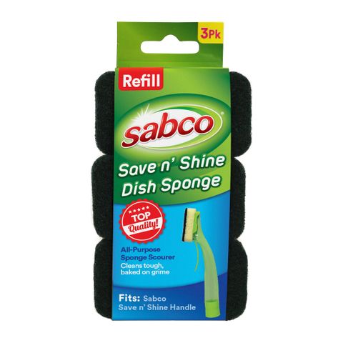 Sabco Trigger Dish Sponge Refill 3Pk