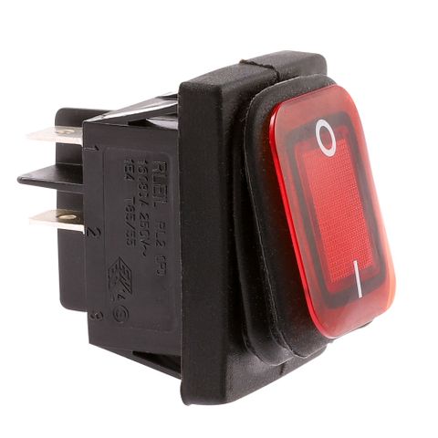 Pacvac Switch - On-Off - Illuminated - Waterproof - Red