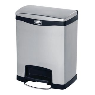 Rubbermaid Slim Jim 30L/8G Fs Metal Step On Black