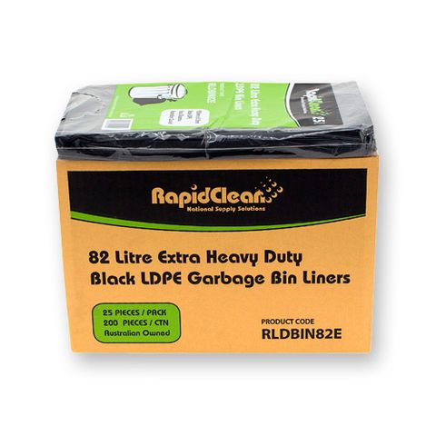 RapidClean 82 Ltr Extra H/Duty Ld Black X200