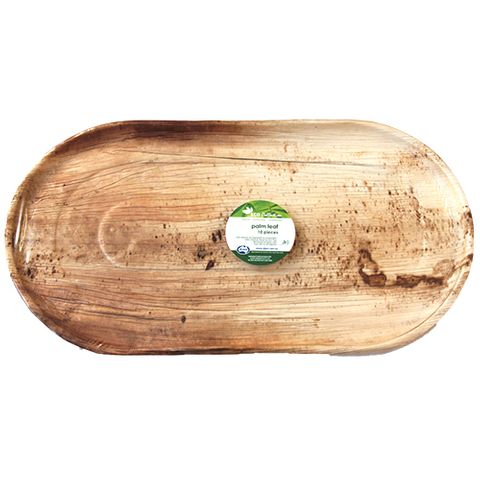 Alpen Palmleaf Platter 22X12" 10PK